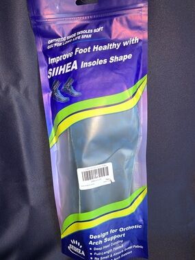 SIIHEA Orthotic Insoles - Black Gel Arch Support